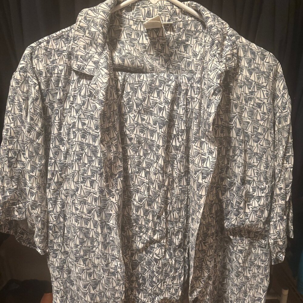 Clifford & Willis Women's Nautical Sailboat Pants & Button Top Outfit Size L